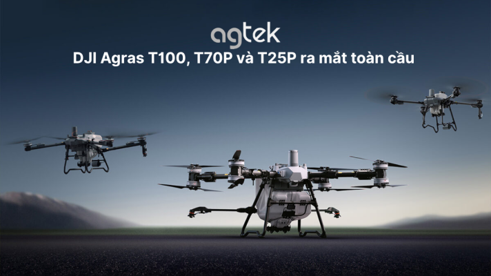 DJI Agras T100 T70P và T25P ra mắt toàn cầu ( từ trái sang phải T70P, T100, T25P)