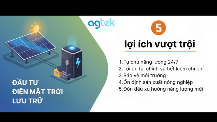 top 5 lợi ích vượt trội khi đầu tư điện mặt trời lưu trữ