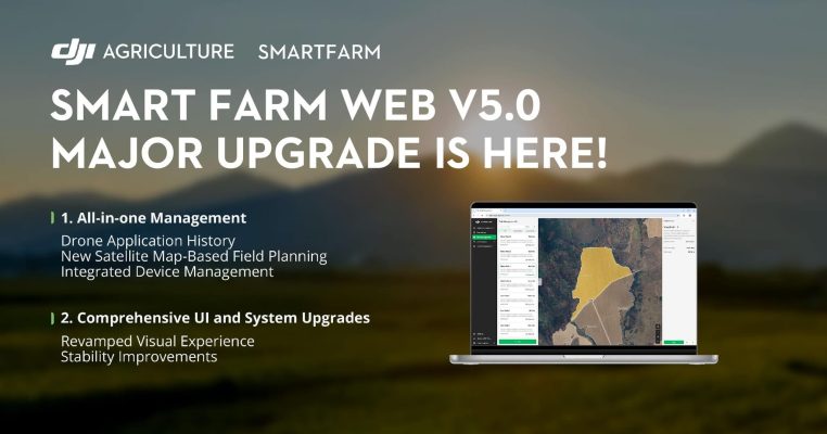 Bản nâng cấp DJI Agriculture Smart Farm Web V5.0 đã có mặt, máy bay không người lái dji cho nông nghiệp, máy bay không người lái dji cho nông nghiệp