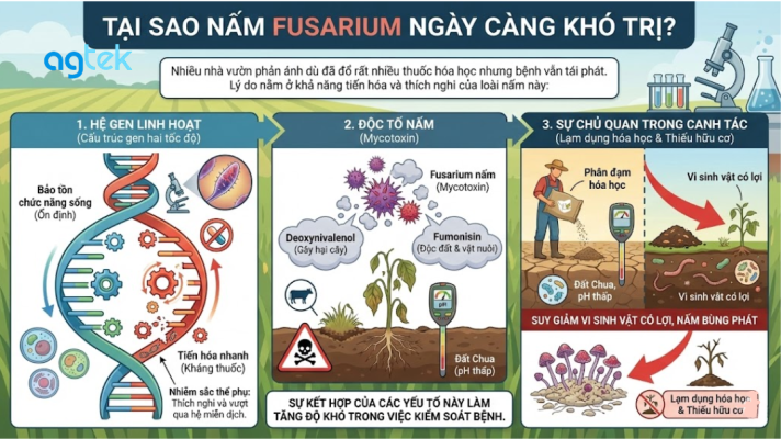Tại sao nấm Fusarium ngày càng khó trị