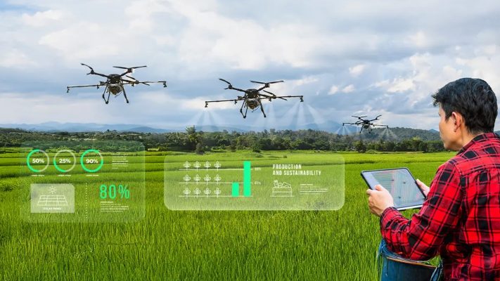 Ứng dụng công nghệ IoT và drone trong canh tác lúa