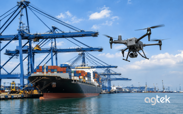 Drone kiểm tra cảng biển giúp giám sát cầu cảng