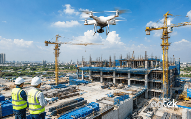 Drone Giám Sát Công Trình Trên Cao