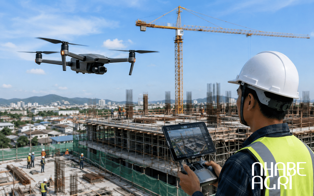 UAV hỗ trợ quan sát và quản lý hiện trường.