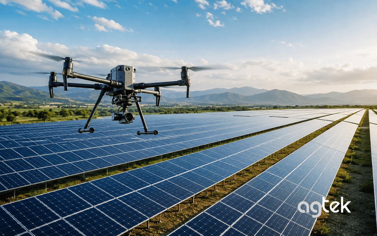 UAV bay kiểm tra hệ thống pin năng lượng mặt trời