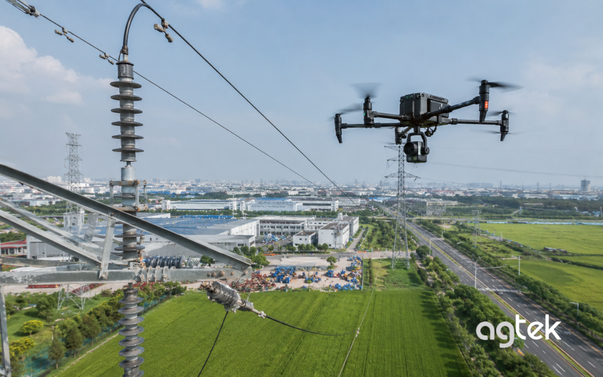 Drone bay dọc tuyến điện để giám sát