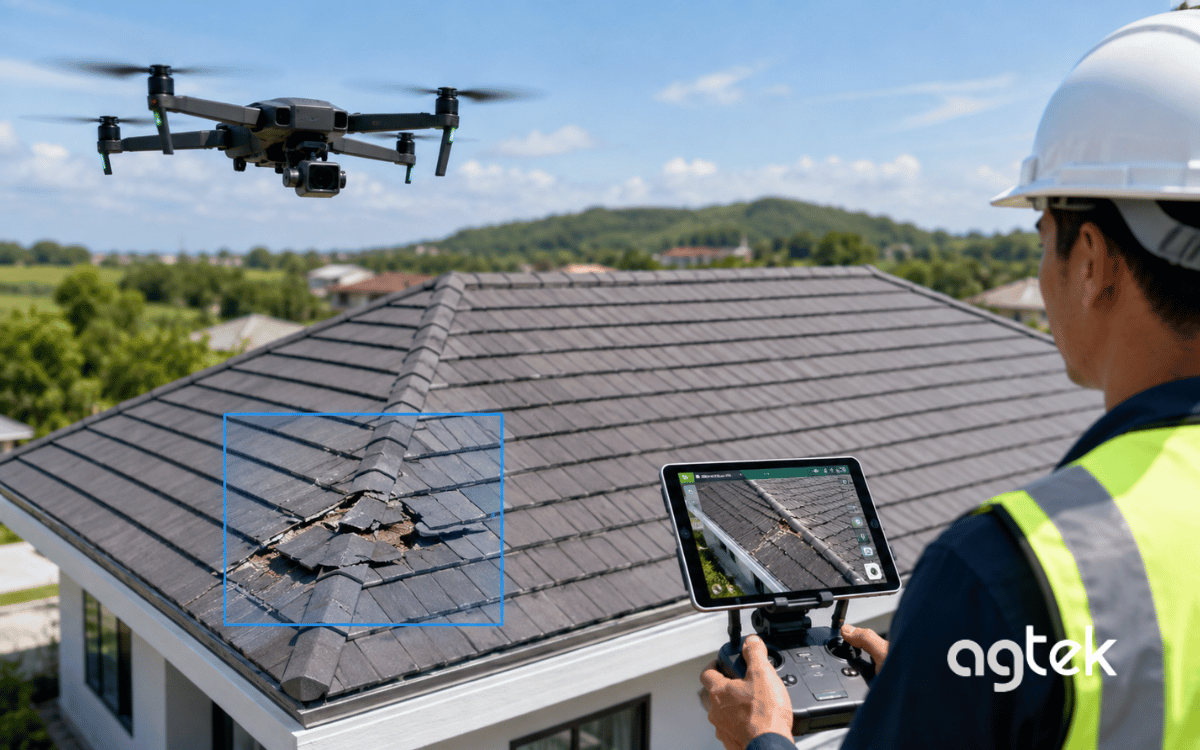 Giải pháp drone kiểm tra mái nhà tại AGTEK.