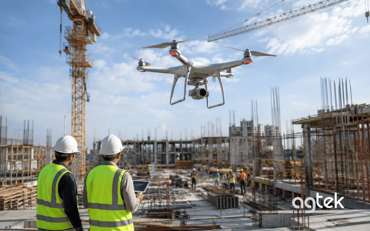 Drone trong xây dựng khảo sát từ trên cao