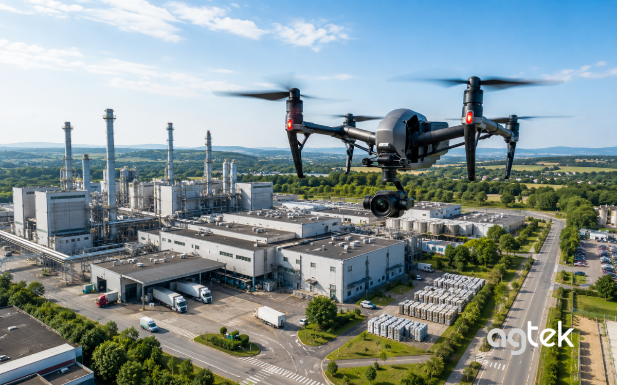 Flycam quay phim nhà máy chuyên nghiệp AGTEK