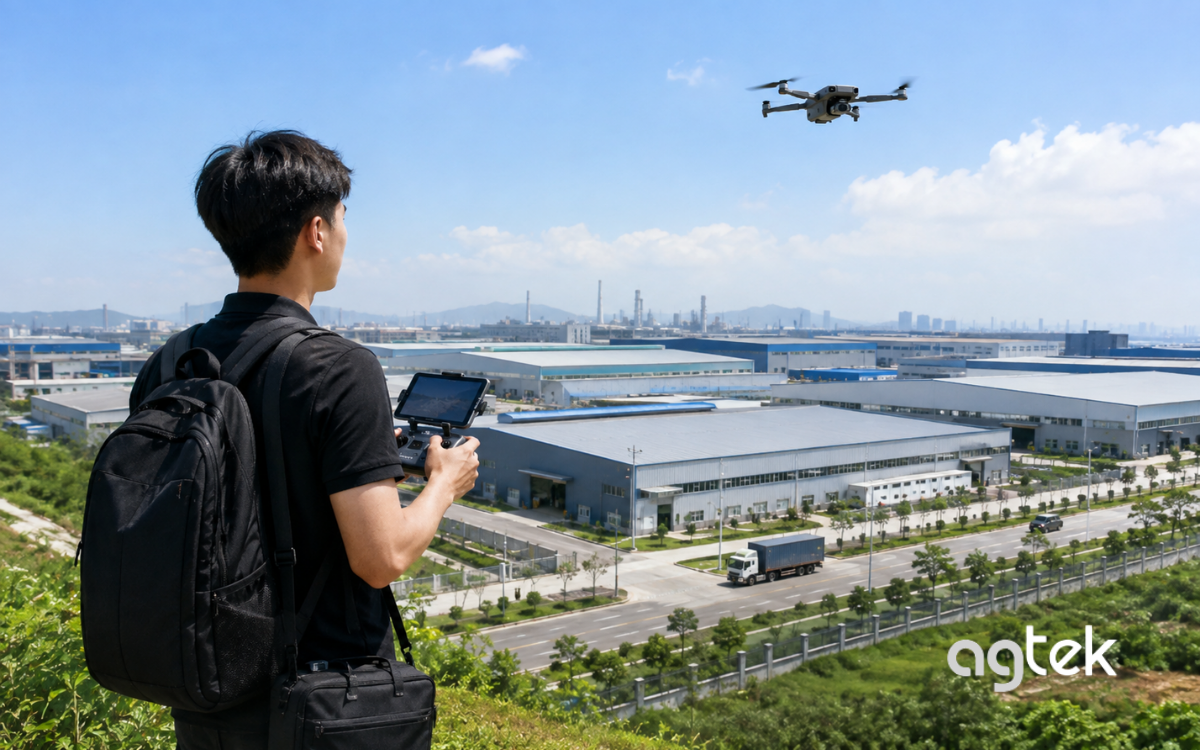 Flycam quay khu công nghiệp từ trên cao