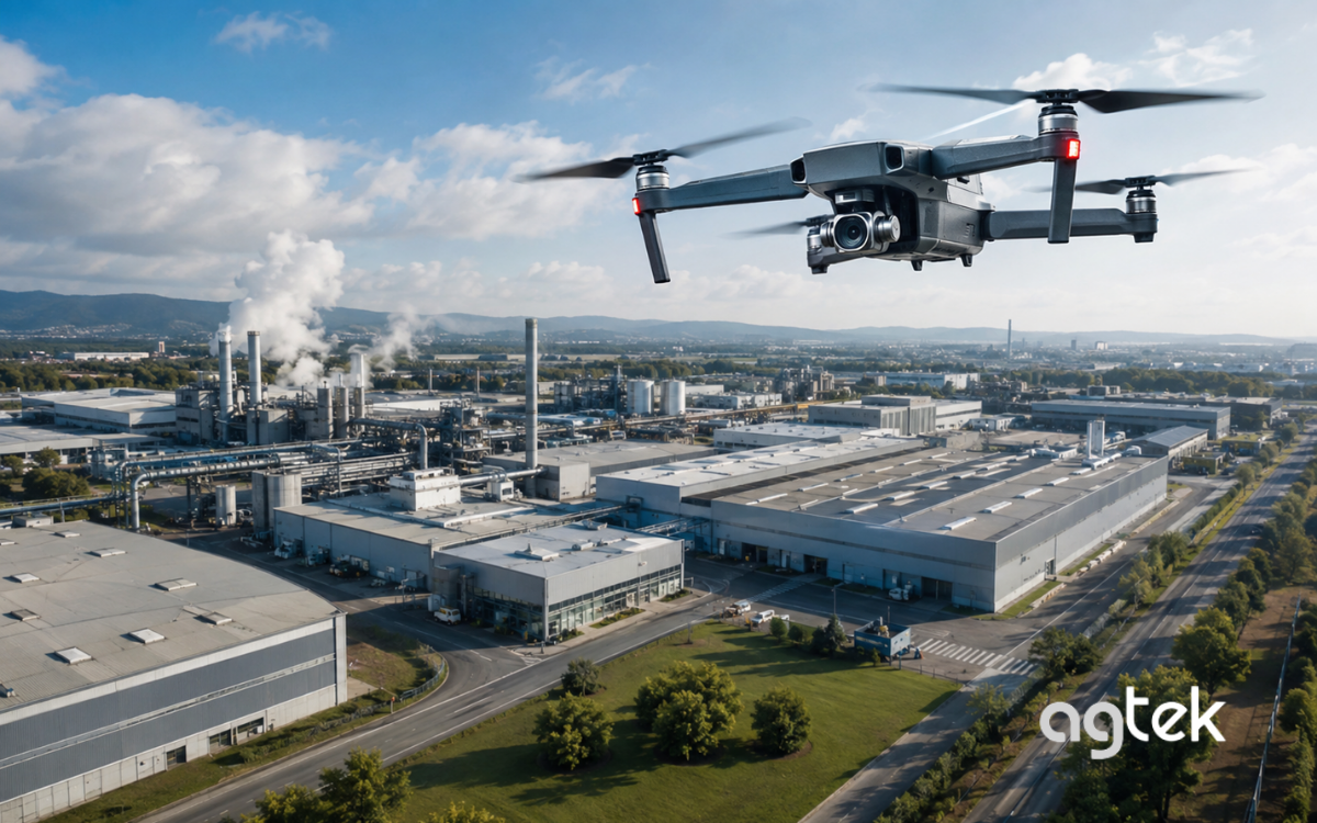 Quay flycam nhà xưởng quy mô trên cao