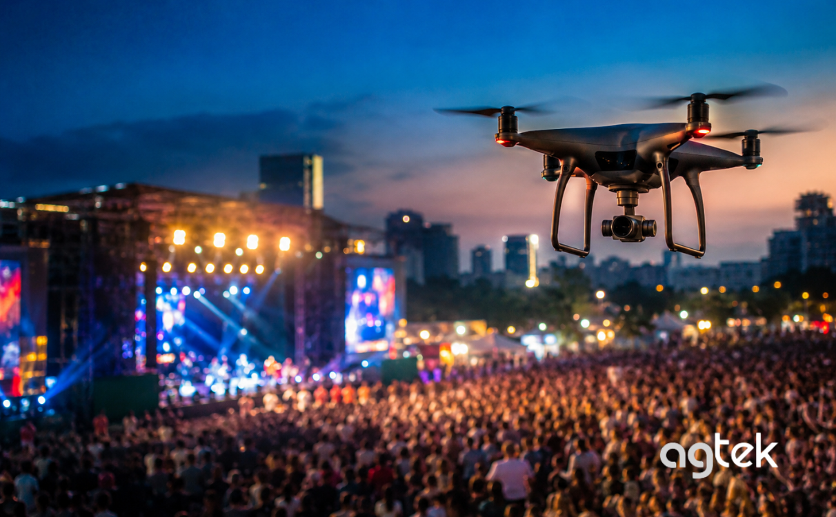 Flycam tác nghiệp tại sự kiện ngoài trời