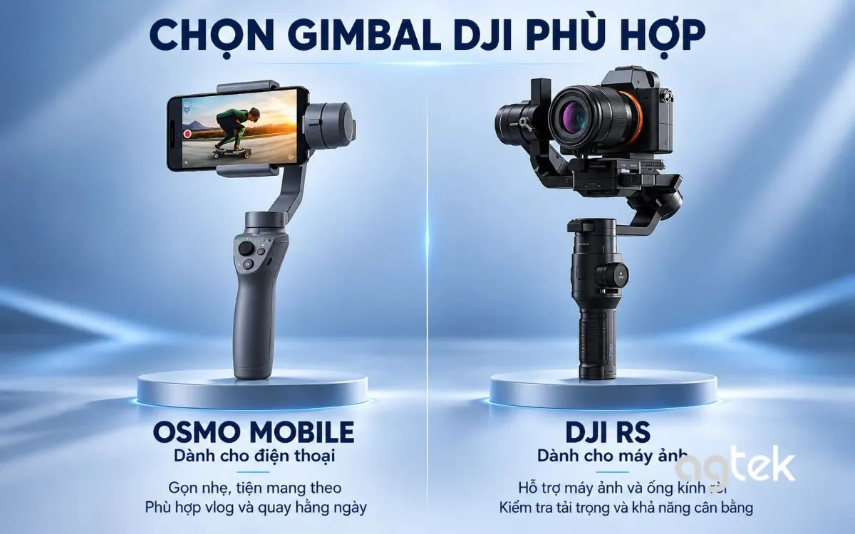 Tham khảo các dòng DJI gimbal tại AGTEK.