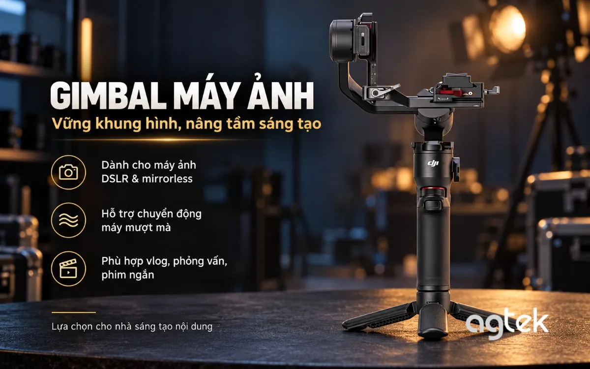 Cân bằng máy ảnh trước khi vận hành DJI RS.