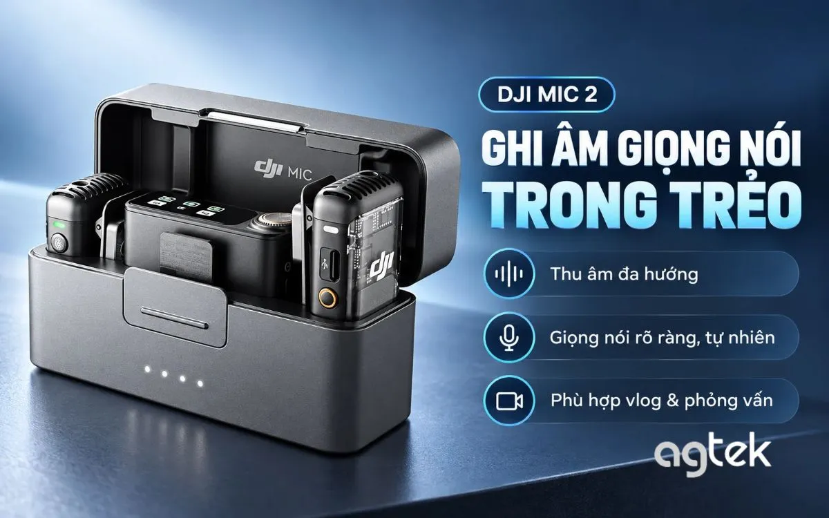 Thiết kế nhỏ gọn của DJI Mic 2.