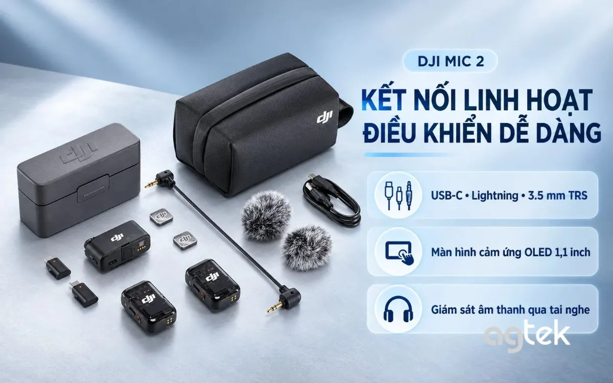 Hộp sạc và phụ kiện DJI Mic 2.