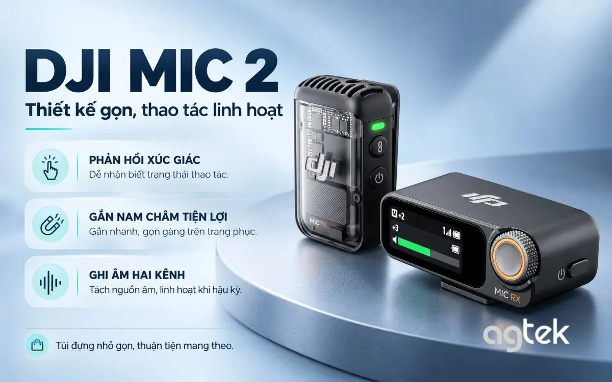 Giảm tiếng gió khi thu âm bằng DJI Mic 2.