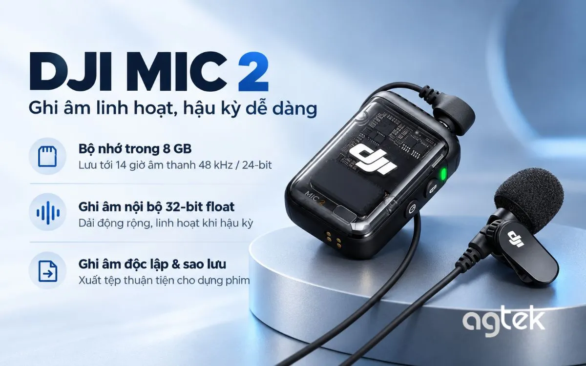 DJI Mic 2 đánh giá thông số, chất lượng thu âm và giá bán