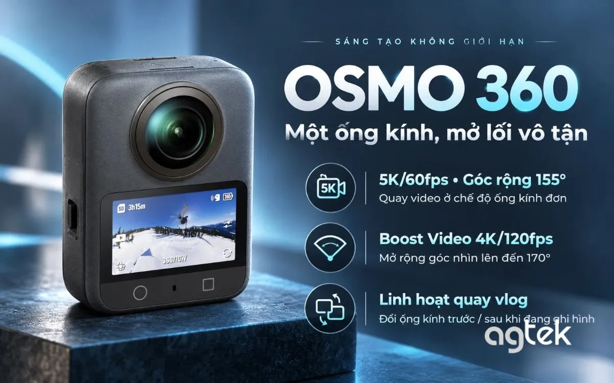 Tham khảo giá DJI Osmo 360 tại Agtek