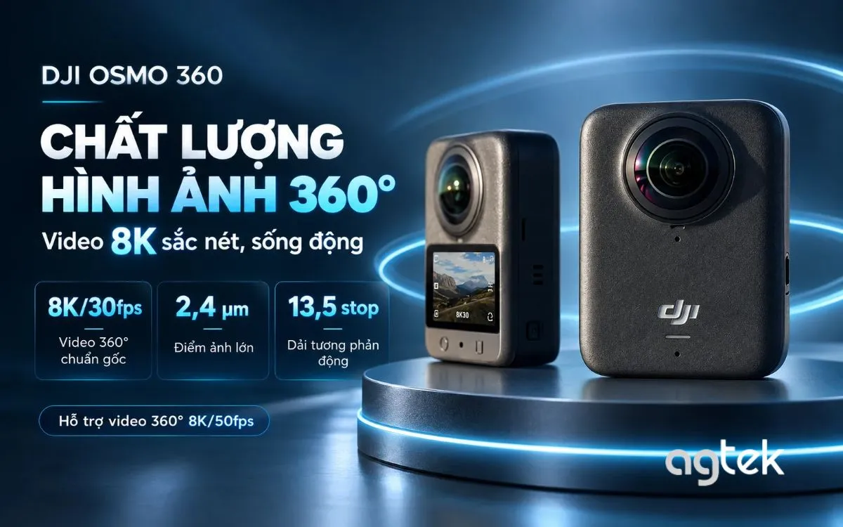 DJI Osmo 360 ghi hình toàn cảnh, linh hoạt