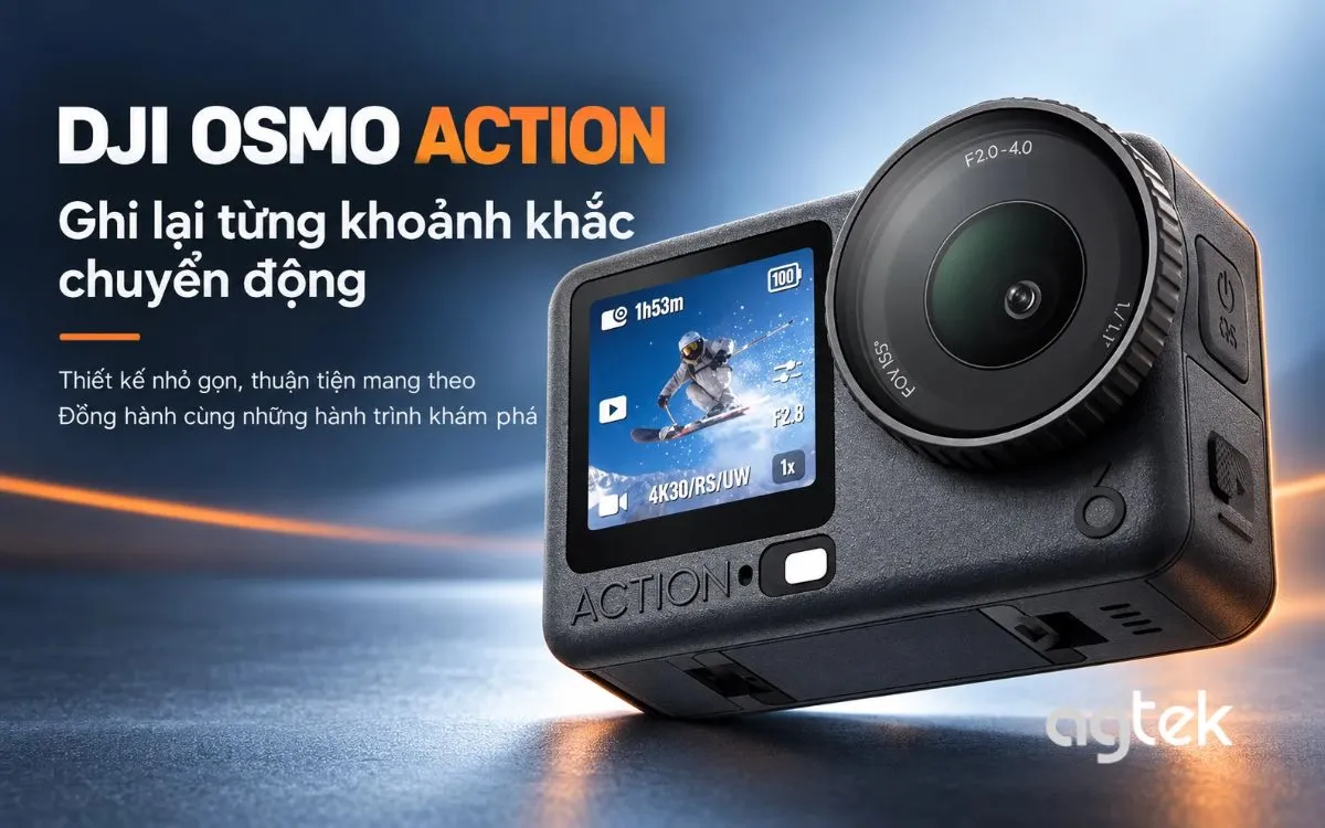 DJI Osmo Action nhỏ gọn cho hành trình