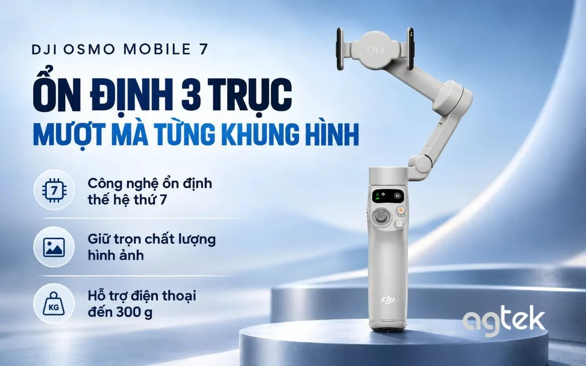 DJI Osmo Mobile 7 tương thích điện thoại.