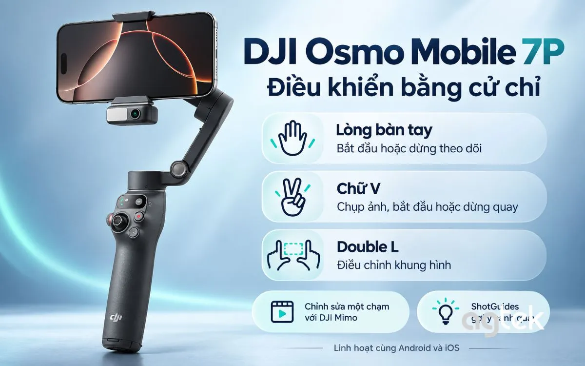 Thiết kế gập gọn của DJI Osmo Mobile 7P