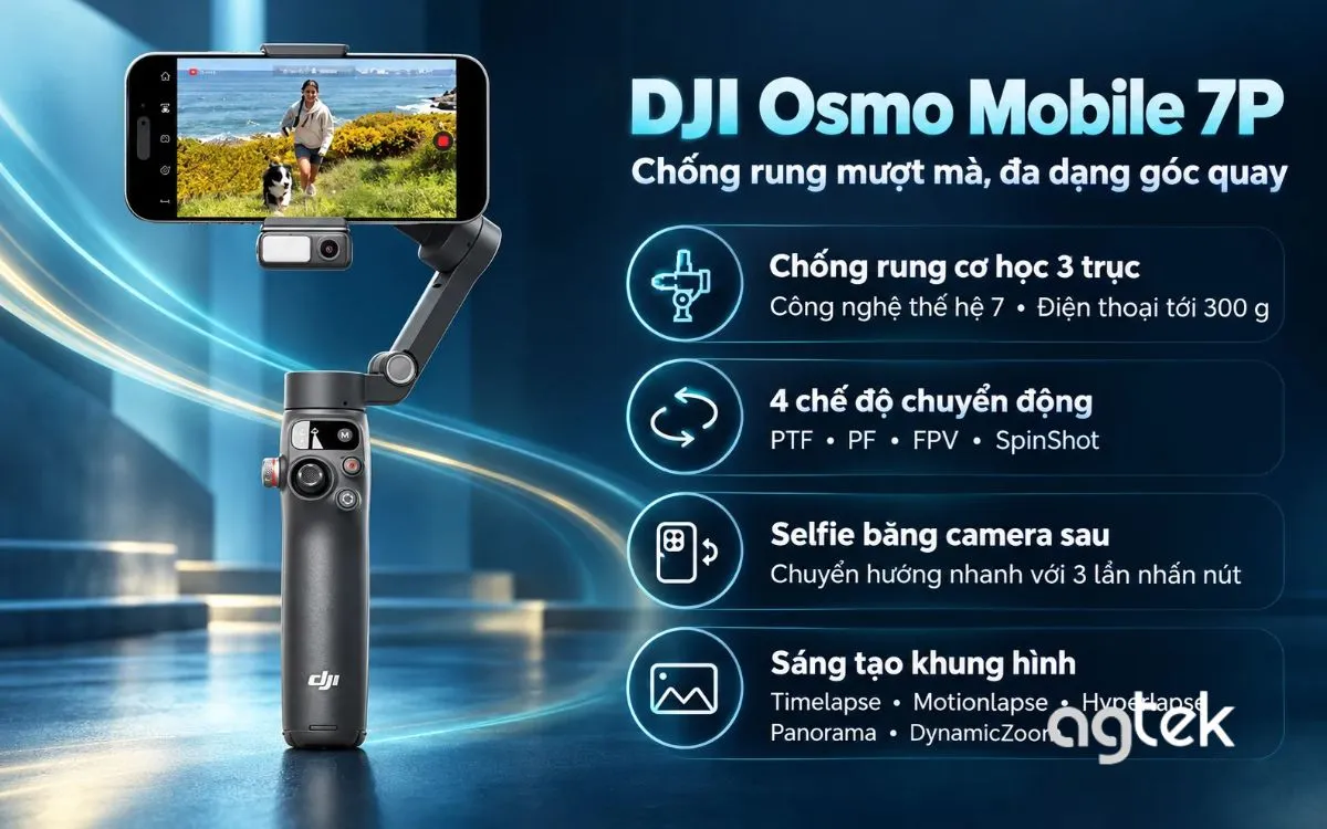 Kẹp điện thoại nam châm DJI Osmo Mobile 7P.