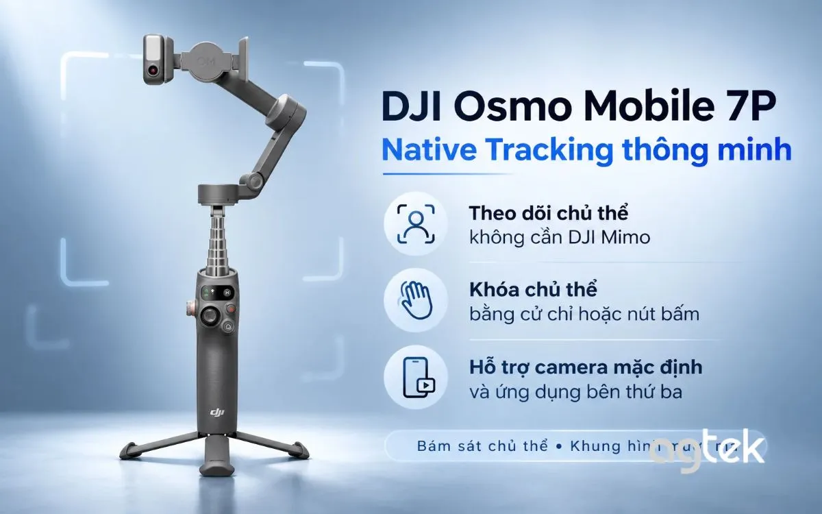DJI Osmo Mobile 7P chống rung ba trục.