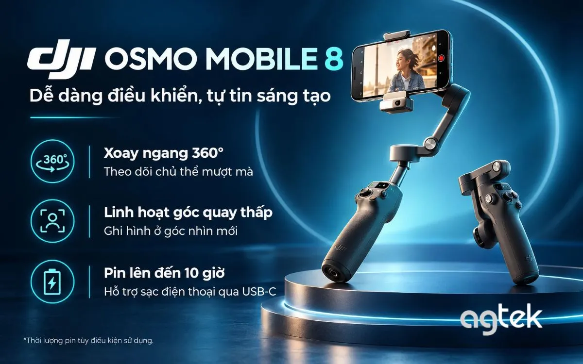 DJI Osmo Mobile 8: Đánh giá, tính năng và giá bán