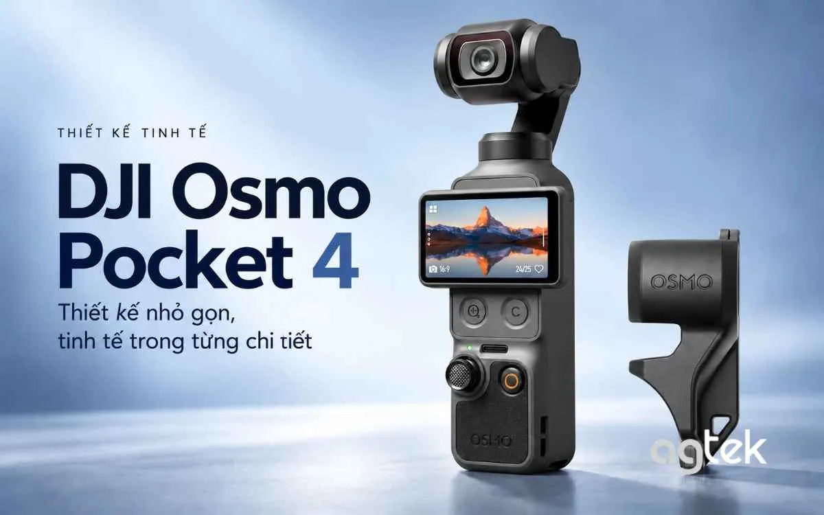 DJI Osmo Pocket 4 hỗ trợ quay vlog linh hoạt.