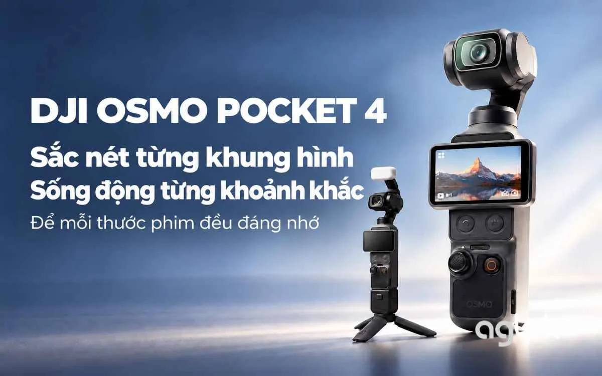 DJI Osmo Pocket 4 thiết kế nhỏ gọn tiện dụng.