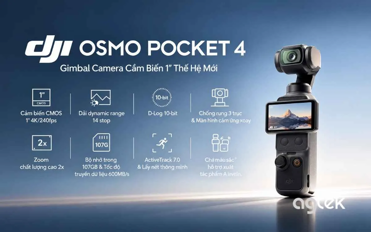 DJI Osmo Pocket 4 chống rung khi quay di chuyển.