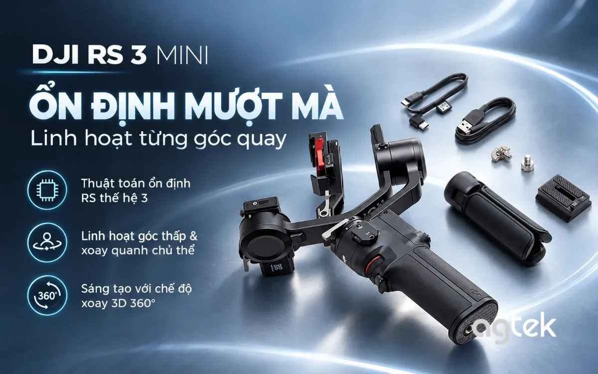 DJI RS 3 Mini gimbal nhỏ gọn và kinh nghiệm chọn mua