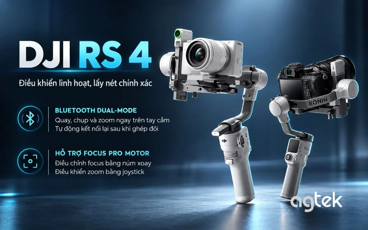 DJI RS 4 hỗ trợ quay dọc nguyên bản thế hệ hai.