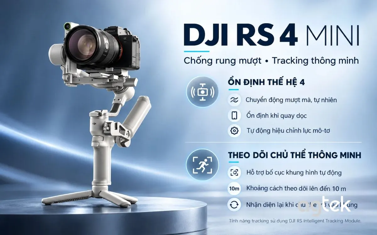 DJI RS 4 Mini có pin tối đa 13 giờ.