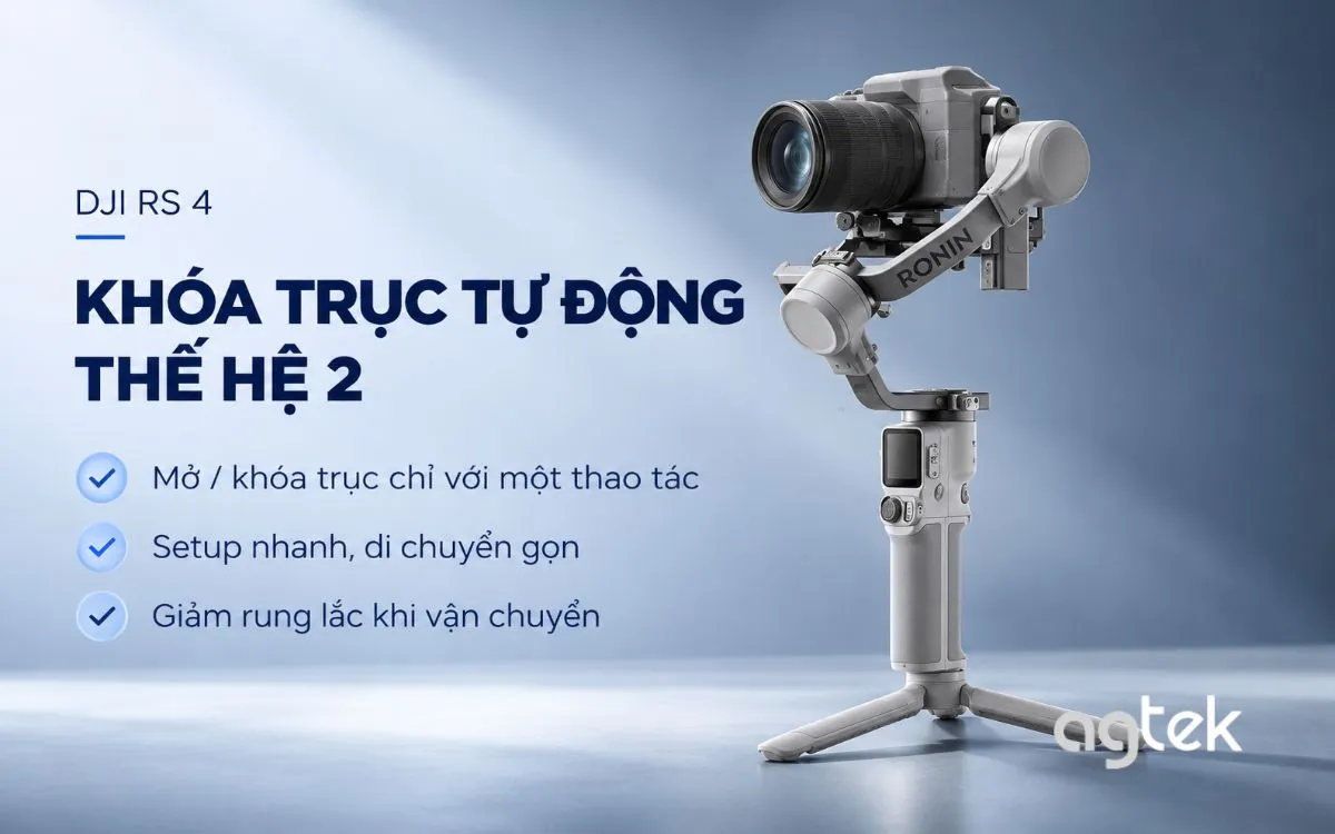 Thiết kế DJI RS 4 dành cho quay phim linh hoạt.