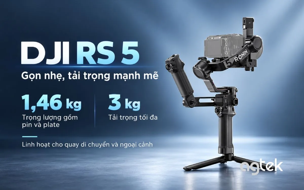 DJI RS 5: Thông số, giá bán và kinh nghiệm chọn mua