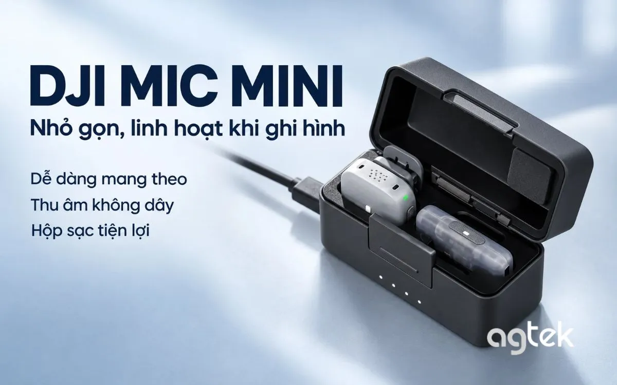 DJI Mic Mini dễ kết hợp với bộ thiết bị quay nhỏ gọn.
