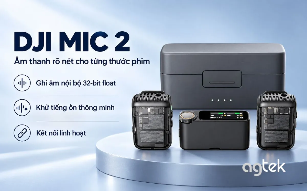 DJI Mic 2 hỗ trợ ghi âm nội bộ 32-bit float.