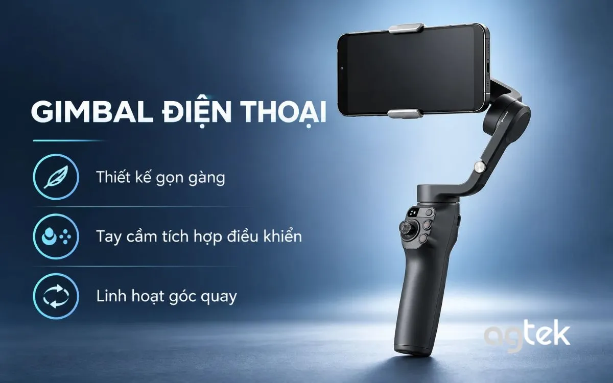 Thiết kế nhỏ gọn của DJI gimbal.