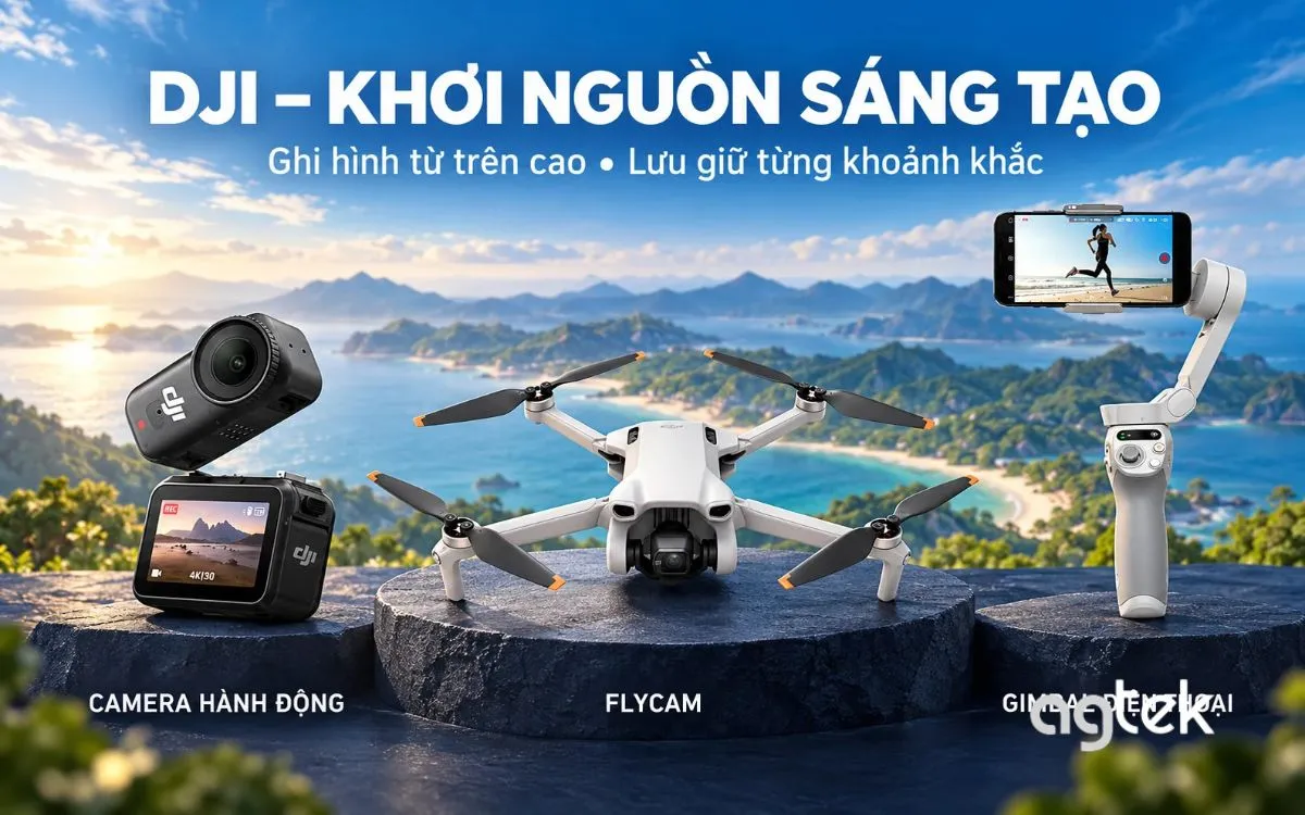 Thiết bị DJI phục vụ nhiều nhu cầu quay chụp.