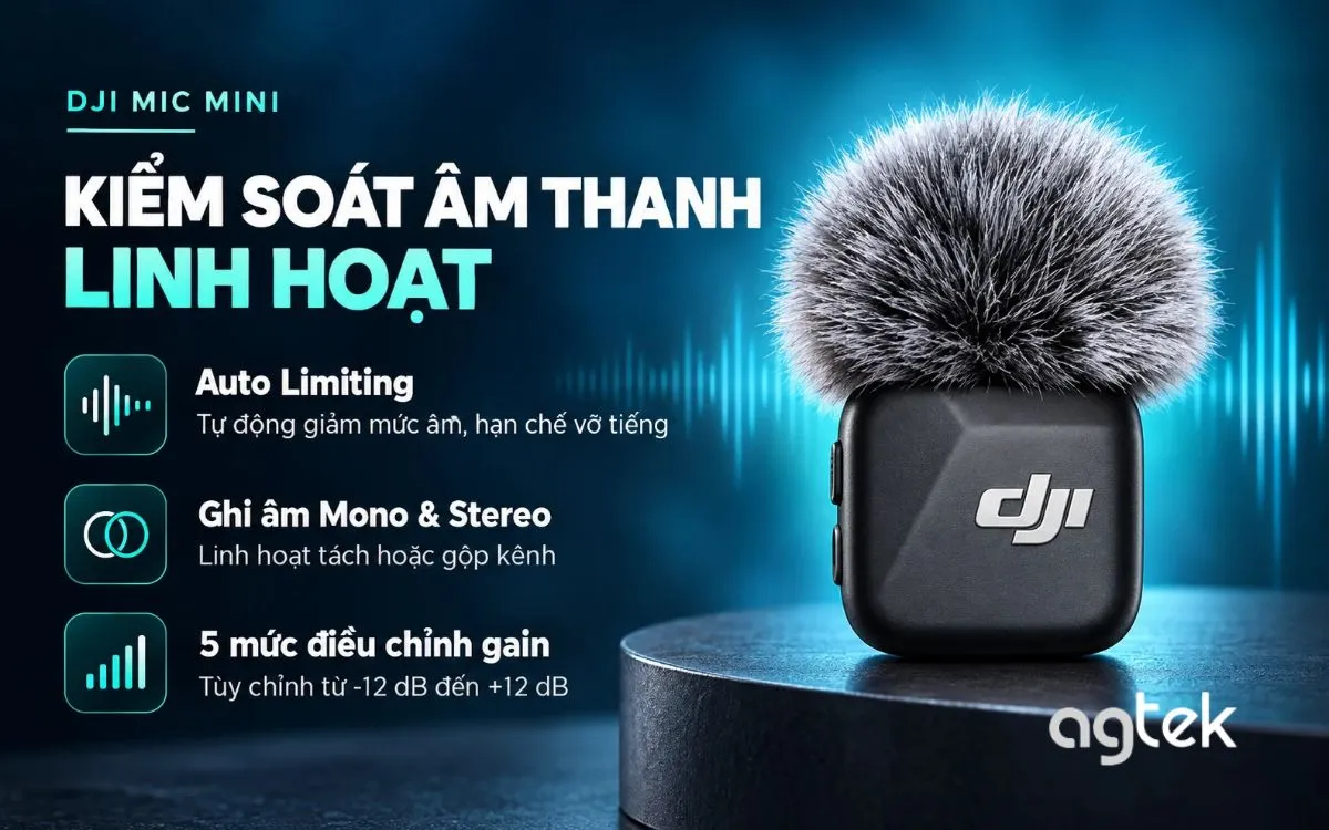 DJI Mic Mini nhỏ gọn, thuận tiện khi quay vlog.